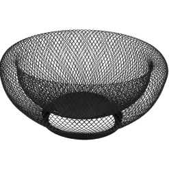 Corbeille ronde en métal grillagé noir^Gifi Outlet