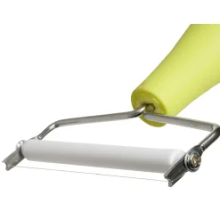 Coupe fromage en inox et plastique vert^Gifi Online