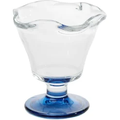 Coupelle à glace en verre avec pied coloré Ø10,6xH11,7cm^Gifi New