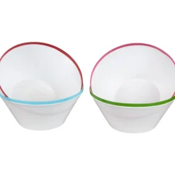 Coupelle blanc bord coloré x4^Gifi Online