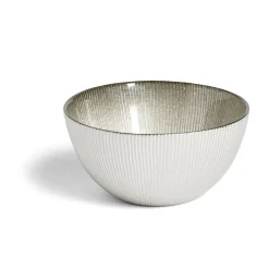 Coupelle en verre strié avec paillettes doré Ø15xH7,5cm^Gifi Sale