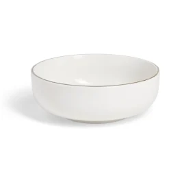 Coupelle Oslo faïence blanche avec bord doré Ø20cm^Gifi Clearance