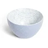 Coupelle porcelaine motif tissé blanc et bleu pastel Ø13xH7,2cm^Gifi Clearance
