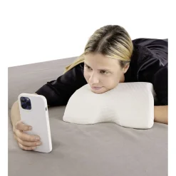 Outlet Gifi Coussin mémoire de forme oreiller incurvé blanc 36x30xH13cm