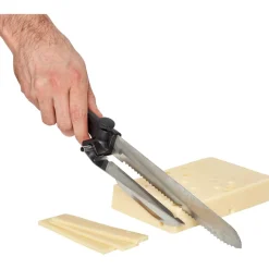 Couteau à trancher réglable noir en inox^Gifi Sale