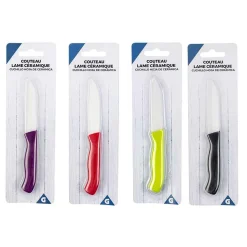 Couteau avec lame en céramique manche coloré^Gifi Hot