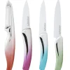 Couteau céramique manche coloré x 3 et éplucheur^Gifi New