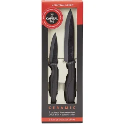 Couteau d'office et cuisine lame céramique x2^Gifi New
