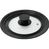 Couvercle en verre avec contour silicone noir Ø 21 cm^Gifi Outlet