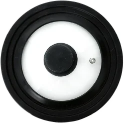 Couvercle en verre avec contour silicone noir Ø 21 cm^Gifi Outlet