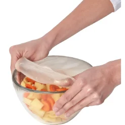 Couvercle silicone extensible blanc transparent x4^Gifi Clearance