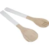 Couverts à salade blanc en bambou x2^Gifi New