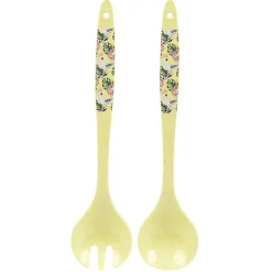 Couverts à salade décor oiseau tropical^Gifi Sale