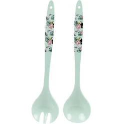 Couverts à salade décor oiseau tropical^Gifi Sale