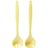 Couverts à salade en plastique jaune x2^Gifi Discount