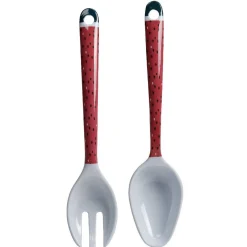 Couverts à salade style tropical manche motif pastèque x2^Gifi Best