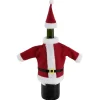 Couvre bouteille forme habit de Père Noël rouge et blanc^Gifi New