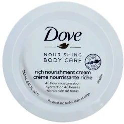 Outlet Gifi Crème Dove visage et corps nourrissante riche hydratation 48H 250ml