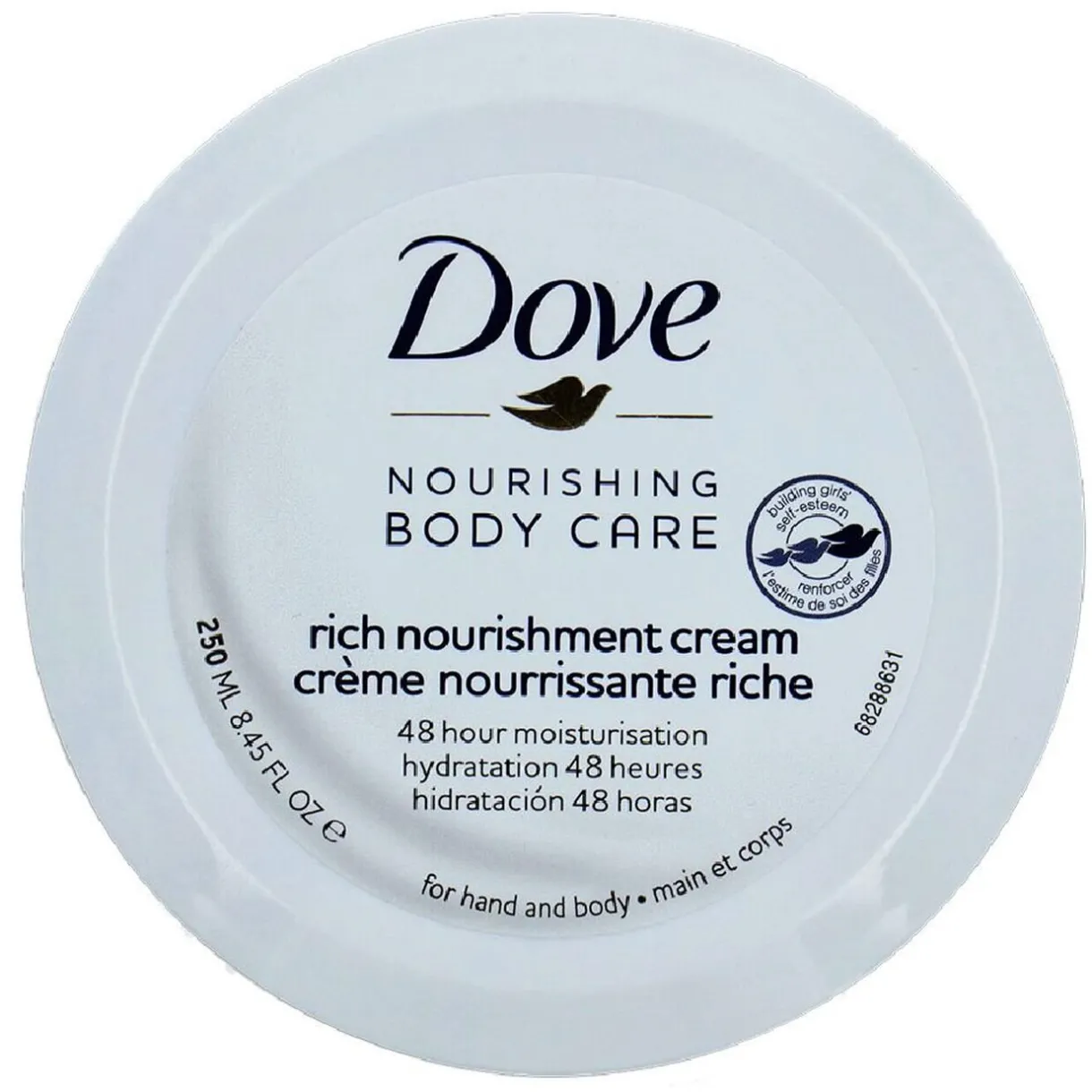 Outlet Gifi Crème Dove visage et corps nourrissante riche hydratation 48H 250ml