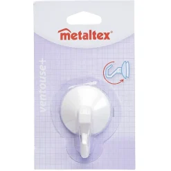 Rangement|Gifi Crochet à ventouse en plastique blanc ø5 CM