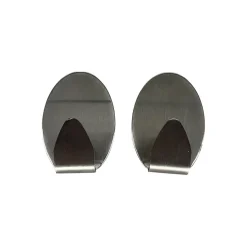 Rangement|Gifi Crochet adhésif acier x2 Ø2,5cm gris