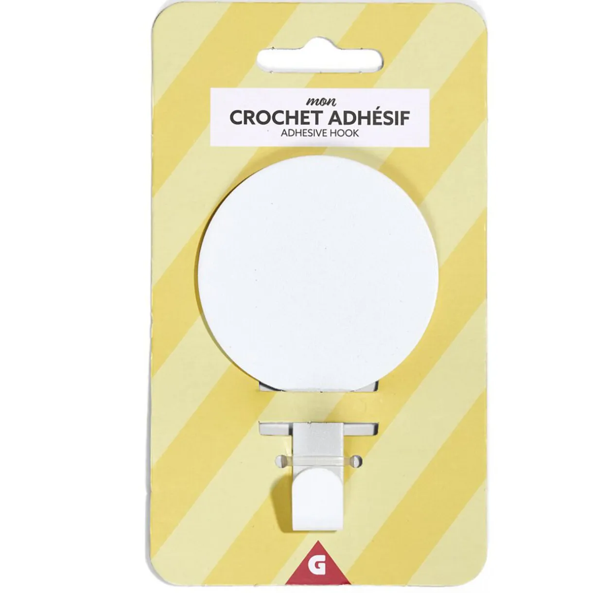 Rangement|Gifi Crochet adhésif métal rond 8,5x14,4cm - 3 modèles