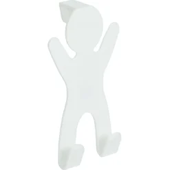 Rangement|Gifi Crochet de porte forme bonhomme gris - 10,5xH.19 cm