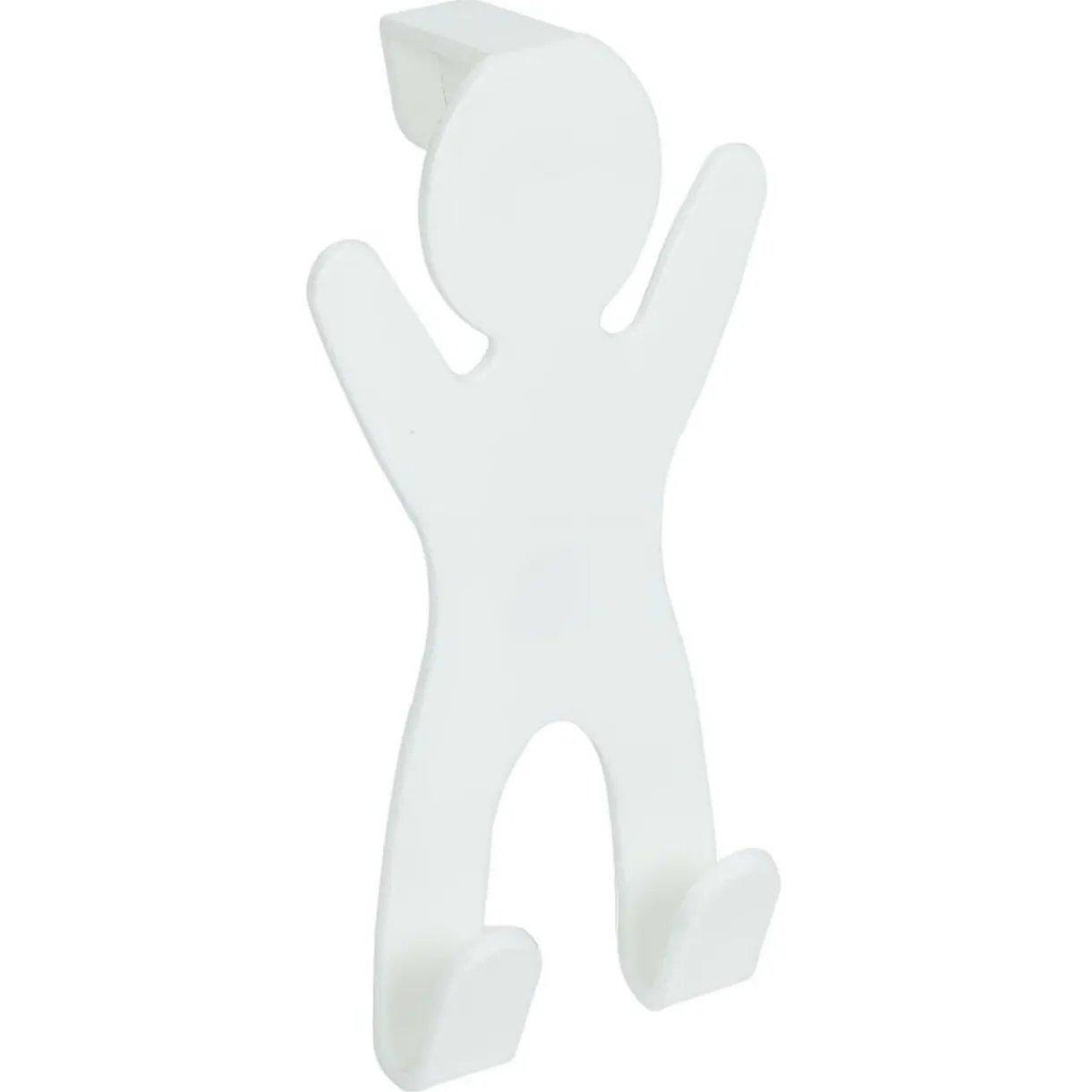 Rangement|Gifi Crochet de porte forme bonhomme gris - 10,5xH.19 cm