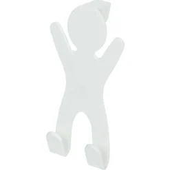 Rangement|Gifi Crochet de porte forme bonhomme gris - 10,5xH.19 cm