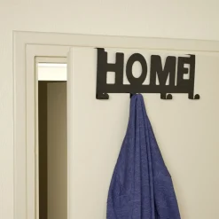 Rangement|Gifi Crochet de porte HOME en métal blanc ou noir 36,5x16,5cm - 2 modèles