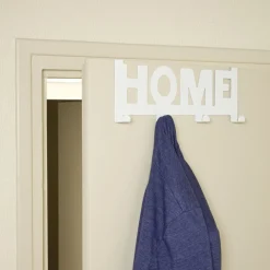 Rangement|Gifi Crochet de porte HOME en métal blanc ou noir 36,5x16,5cm - 2 modèles