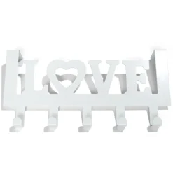 Rangement|Gifi Crochet de porte LOVE en métal blanc ou noir 36,5x16,5cm - 2 modèles