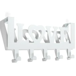 Rangement|Gifi Crochet de porte LOVE en métal blanc ou noir 36,5x16,5cm - 2 modèles