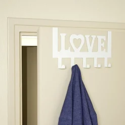 Rangement|Gifi Crochet de porte LOVE en métal blanc ou noir 36,5x16,5cm - 2 modèles