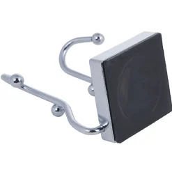 Rangement|Gifi Crochet double à ventouse métal gris