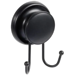 Rangement|Gifi Crochet double à ventouse métal noir