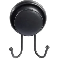 Rangement|Gifi Crochet double à ventouse métal noir