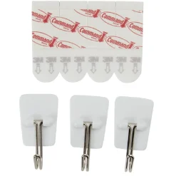 Rangement|Gifi Crochet en plastique pointe métal blanc x3