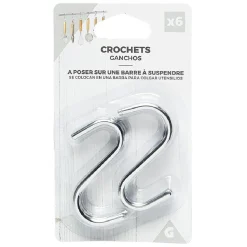 Rangement|Gifi Crochet pour barre inox suspendue x6