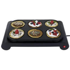 Crêpière 6 personnes aluminium noir 1000W^Gifi Clearance