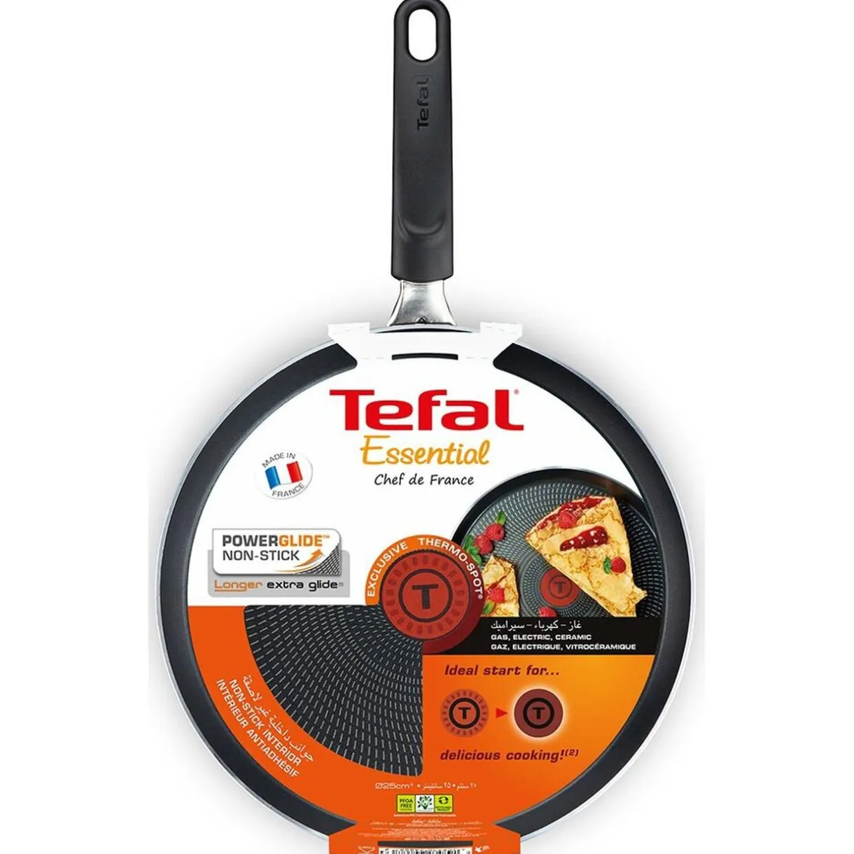 Crêpière Tefal Essential Chef de France ø 25,5 cm^Gifi Outlet