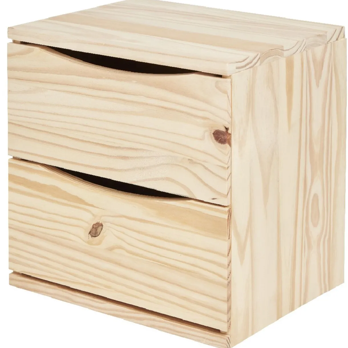 Rangement|Gifi Cube de rangement 2 tiroirs pin naturel