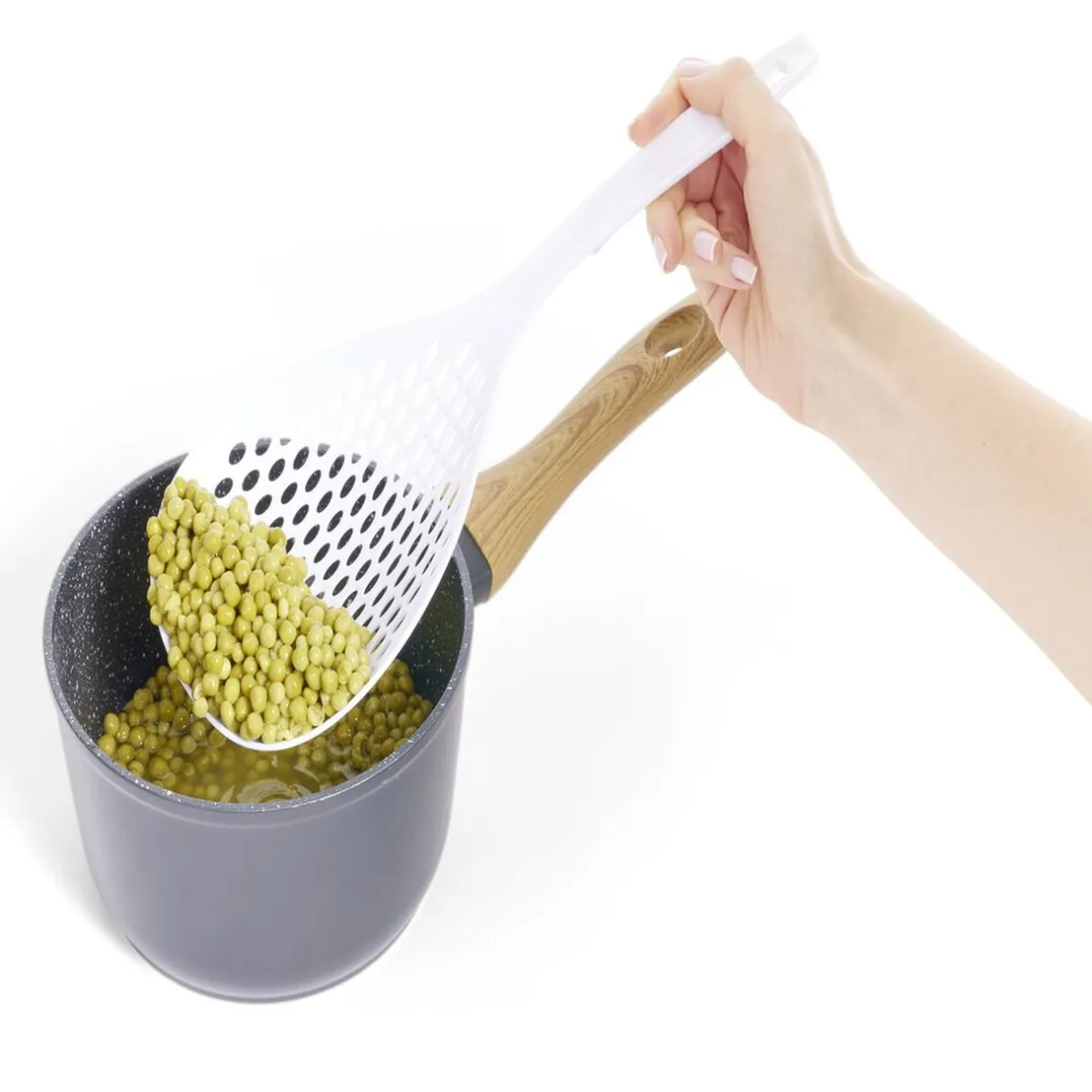 Cuillère écumoire plastique blanc ou orange^Gifi