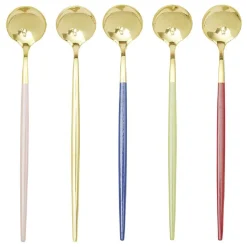 Cuillère mazagran en inox avec manche couleur x5^Gifi Discount