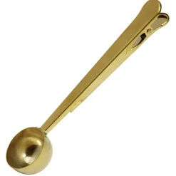 Cuillère pince sachet en inox doré^Gifi Outlet