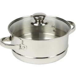 Cuit-vapeur à 2 niveaux acier inoxydable ø 20 cm^Gifi Online