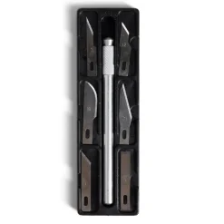 New Gifi Cutter de précision 7 lames incluses métal gris