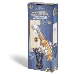 Décapsuleur mural basketball en bois 8x5xH20cm^Gifi Outlet