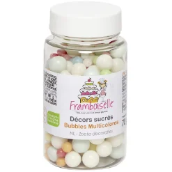 Décor bulle multicolore en sucre 70 g^Gifi