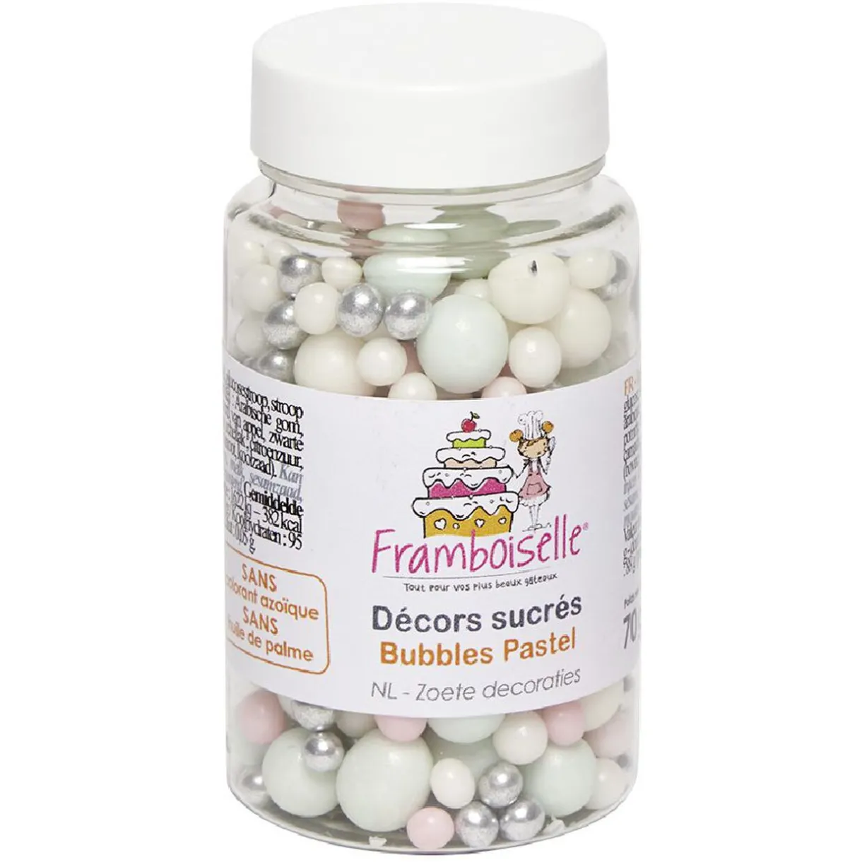 Décor bulle pastel en sucre 70 g^Gifi Discount